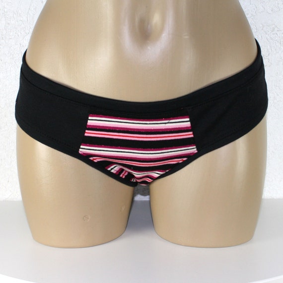 Black with pink pin stripe lingerie