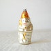 Vintage Blown Glass Snowman Christmas Ornament, Germany Mercury, Mica