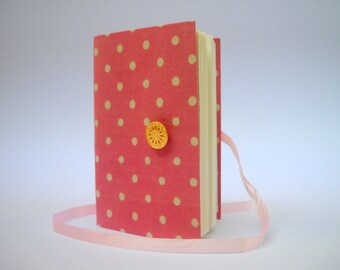 Pink Journal diary notebook writing journal Black dots girls