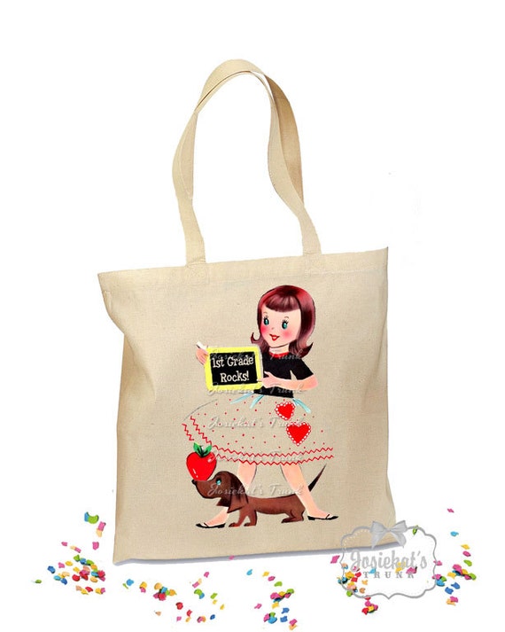 School Tote Bag - Teacher Tote - Graduation Gift - Preschool Bag ...