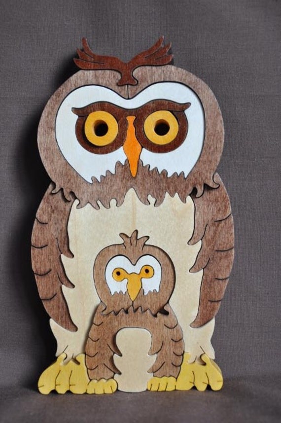 eule intarsia chouette chantourner scie tierpuzzle hibou holzpuzzle holzspielzeug