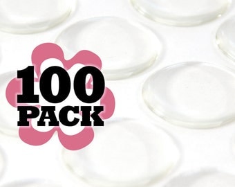 Clear Epoxy Stickers 1 inch. 100 Pack Glamour Dots.