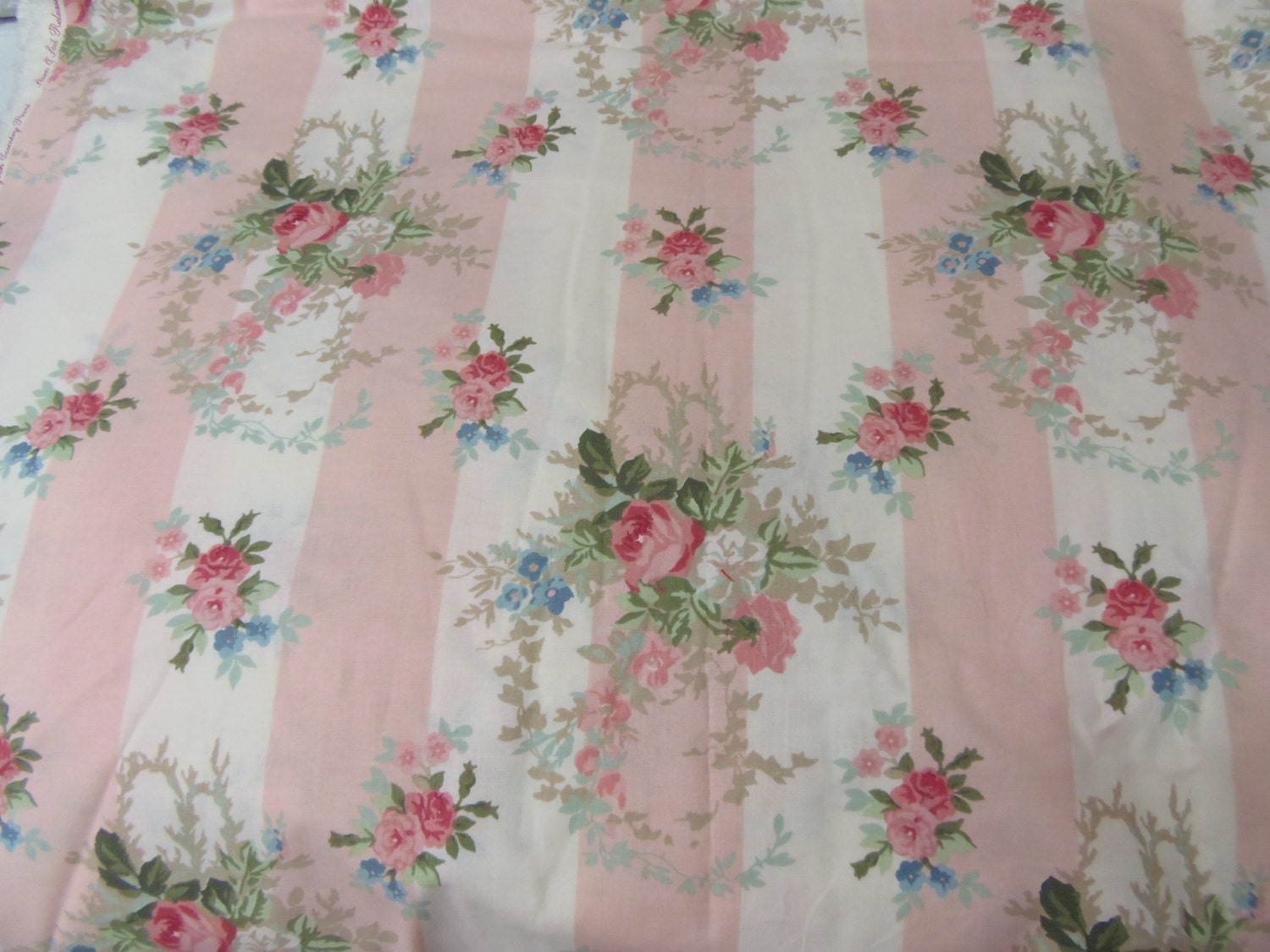 Laura Ashley Fabric 18 X 27 Pink Roses Rare   Il Fullxfull.605610092 Dxrh 