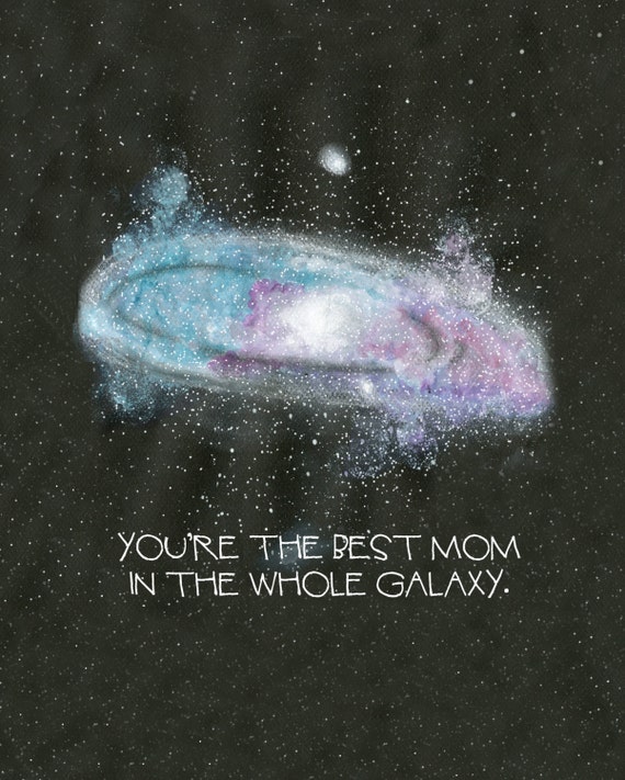 Items similar to You're The Best Mom in the Whole Galaxy card on Etsy