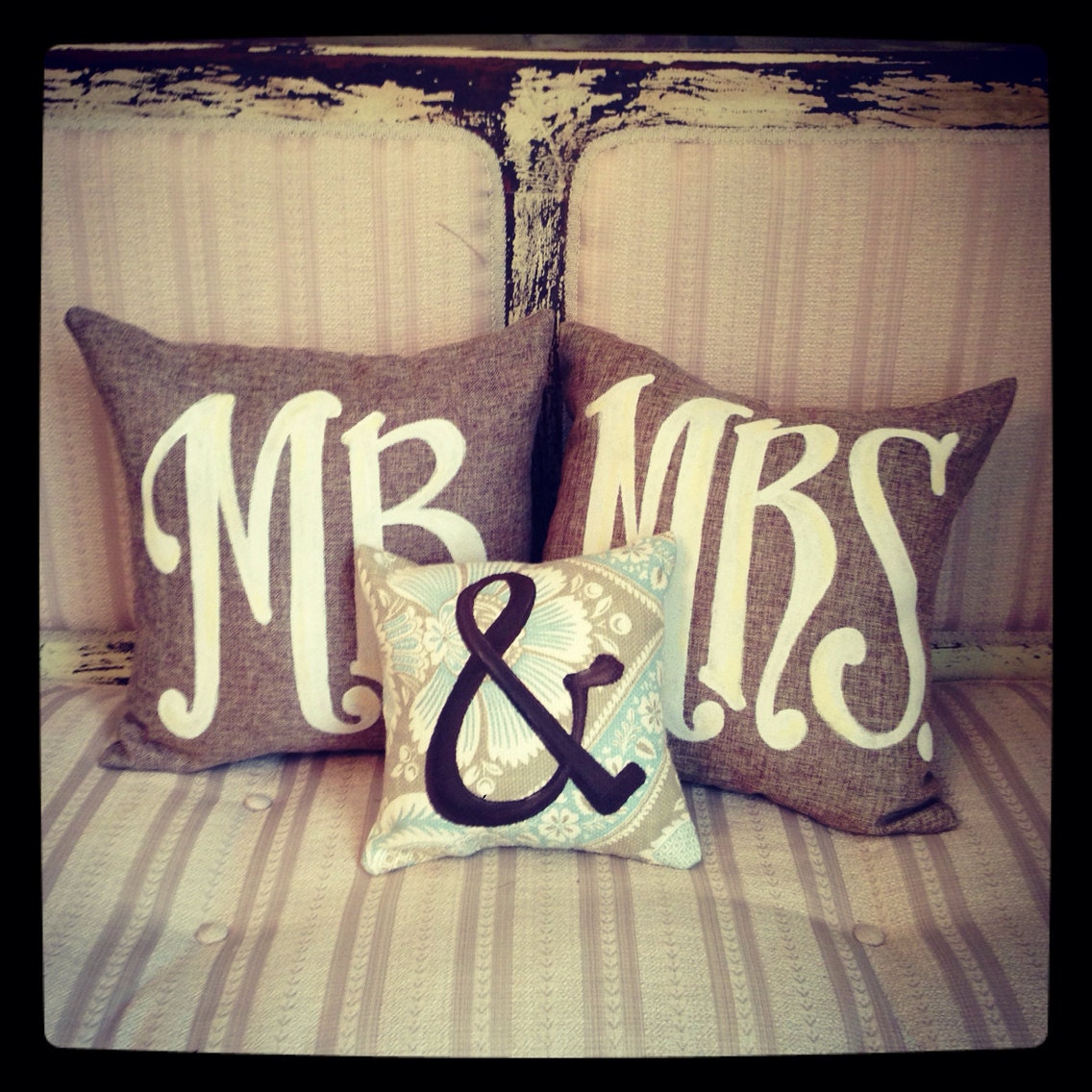 Mr & Mrs Wedding Pillow Engagement Anniversary