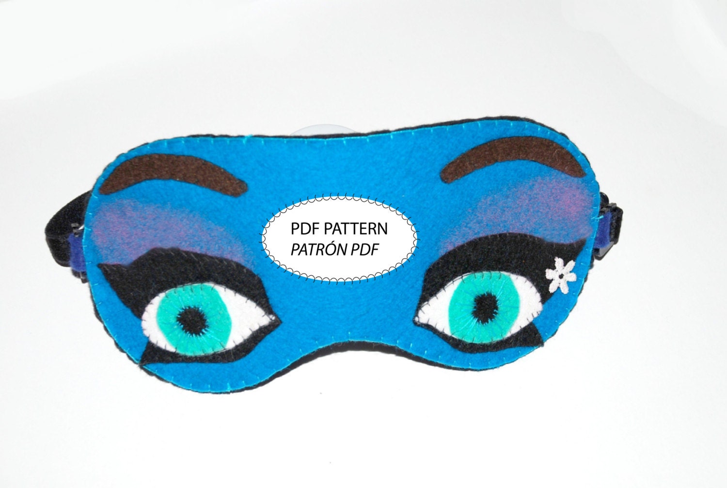Open Eyes Sleep Mask Pattern DIY . PDF Felt Pattern by lovelyart