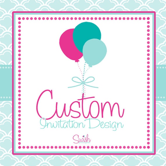 Custom Invitation Announcement Design - Digital Il_570xn