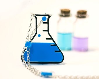 Geek Jewelry, Potion Necklace,Back to school Jewelry,Lasercut Acrylic