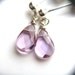 RESERVED Light Purple Earrings . Purple Pink Dangle Earrings . Plum Purple Earrings Sterling Silver . Feminine Jewelry - Veronica