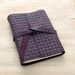 Purple Leather Journal and Sketchbook, Embossed Geometric Woven Leather Journal, Unlined Journal, Made in Texas, Ready to Ship