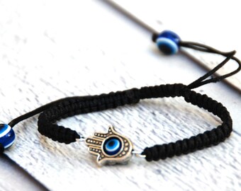 Hamsa bracelet Evil eye bracelet good luck charm bracelet