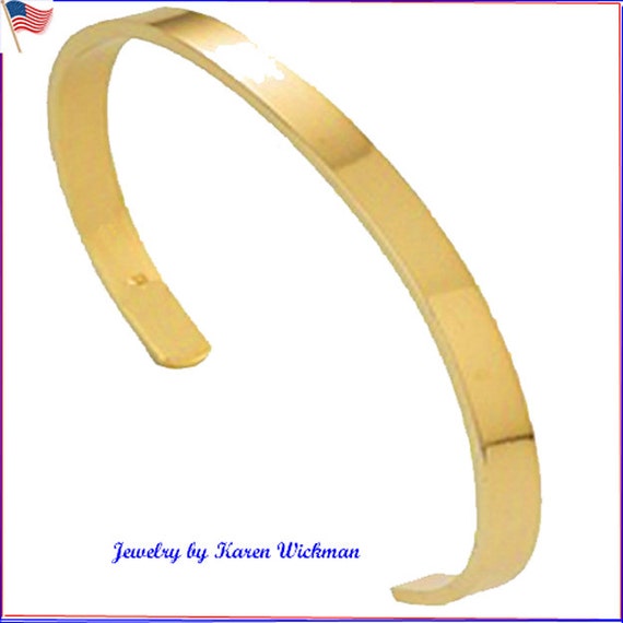 Mens Heavy Solid 18k Gold Cuff Bracelet 37 Grams 9603