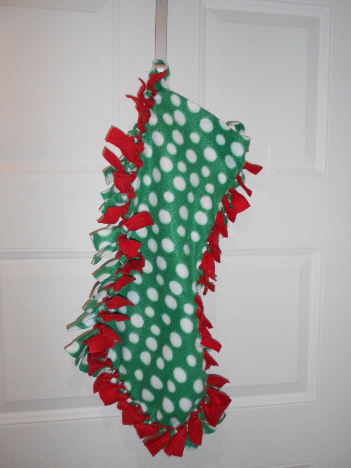 Christmas stocking no sew no sew hand tied Christmas