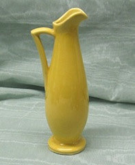 Shawnee Pottery Bright Yellow Pitcher Bud Vase by ChinaLady