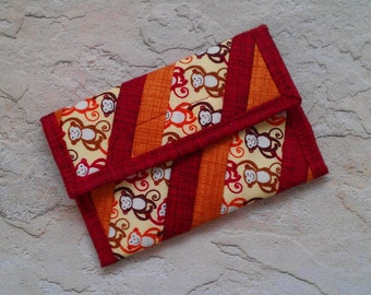 Yellow - Khun Fabric Quilted Coin Pouch 02