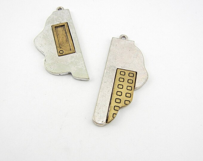 Set of Two-tone Architectural Charms