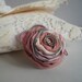 Pink Floral Wedding Sash Accent Zipper Pin Jewelry handmade for you to add to anything that you can imagine