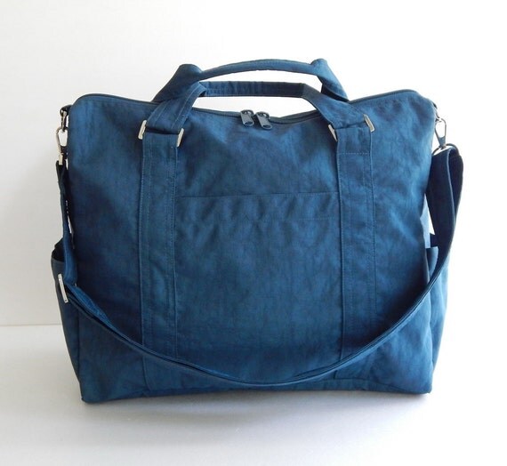 Sale Navy blue Tote water resistant purse messenger bag