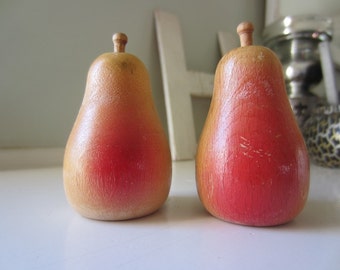 Vintage Wooden Salt & Pepper Shakers