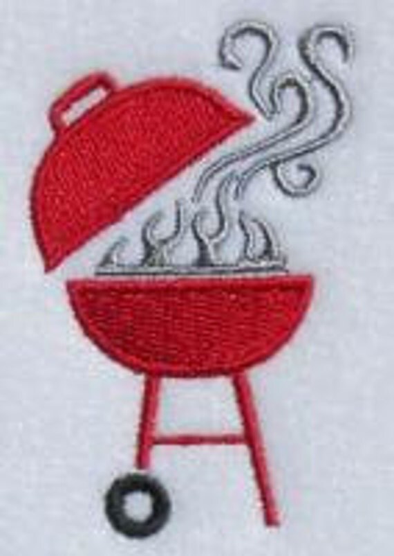 BBQ Grill Embroidery Design by ApexEmbroidery on Etsy