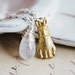 Easter Lapin Necklace Easter Bunny Moonstone Brass Charm Sterling Silver Spring