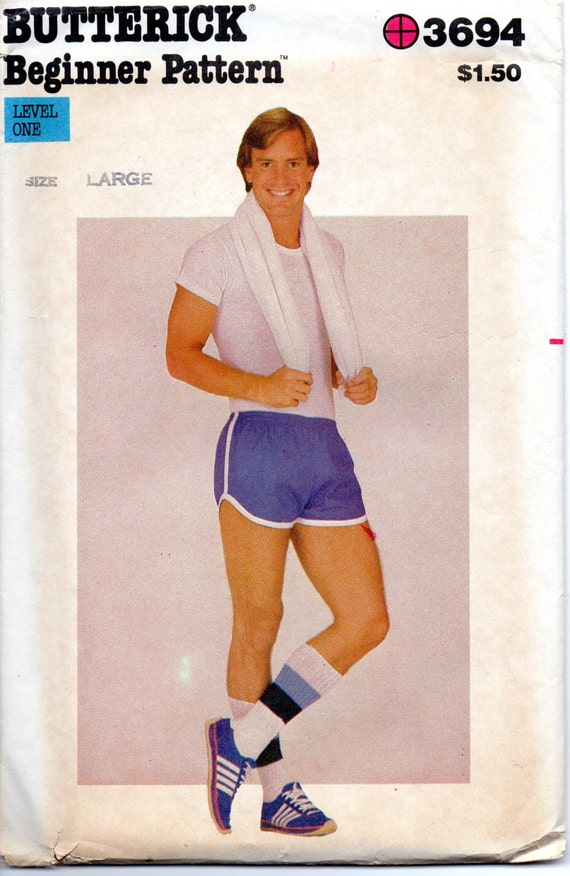 Butterick 3694 1970s Mens EASY Shorts Pattern Beginner by mbchills