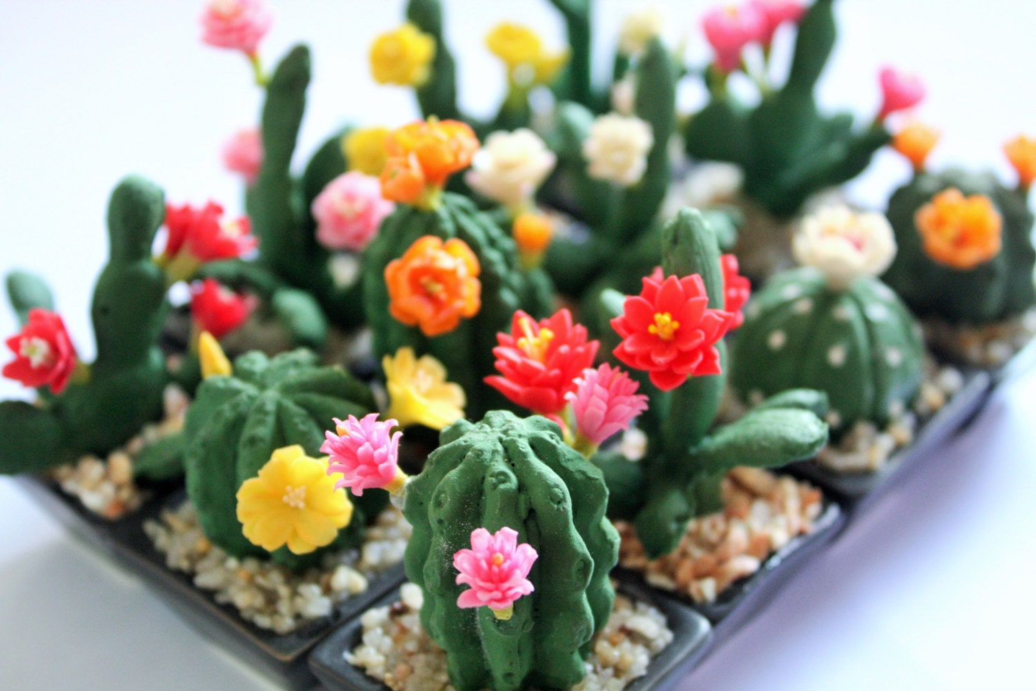 Miniature Polymer Clay Flowers handmade Supplies by Mycraftgarden