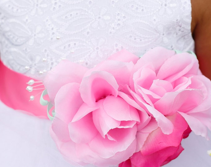 Flower Girl Dress - Tulle Flower Girl Dress - Princess Dress - Weddings - Pageant Dress - Party Dress - Fancy Dress - White - 2T to 8 Years