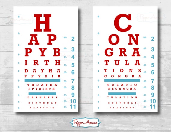 doctor or nurse party eye chart birthday or graduation party