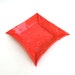 happy hand built porcelain dot tray ... red