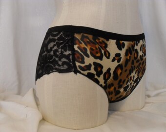 Black animal sheer mesh elastic waist panties 3rd celeb boutique