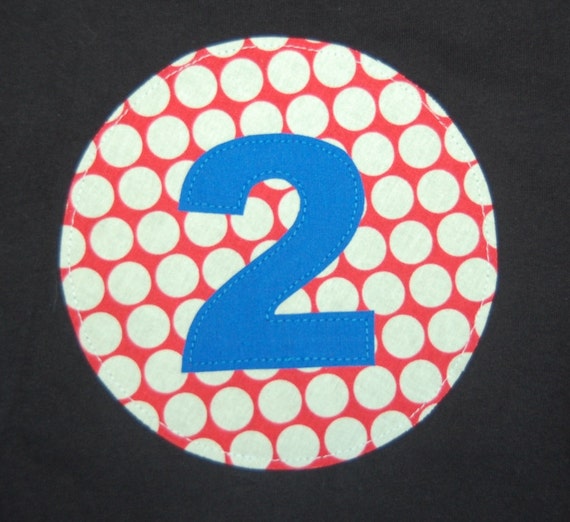 2nd Birthday Tee ... Boys Red and Blue Polka Dot Second birthday shirt Il_570xn