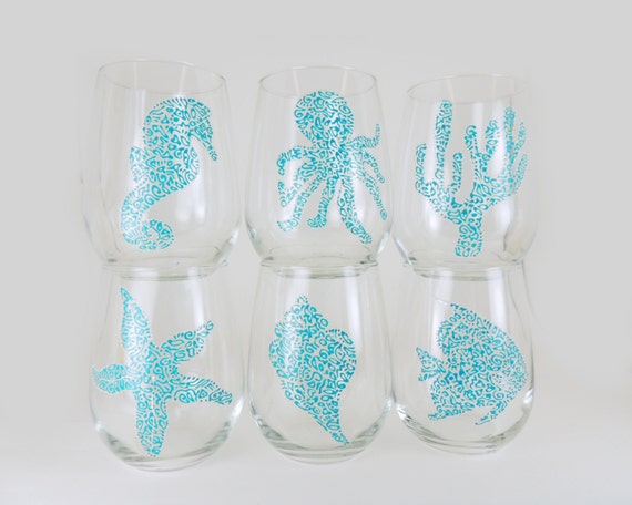 acrylic beach wine glasses