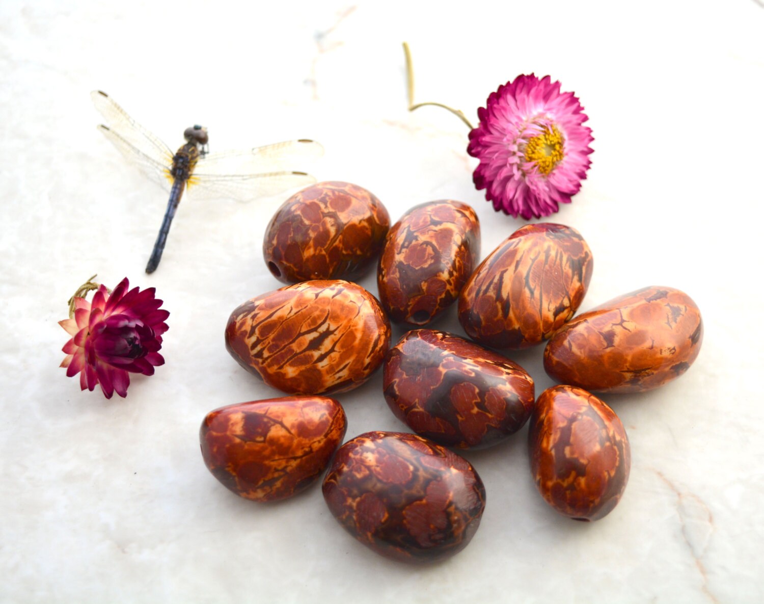 Tagua Nuts Cinnamon Tagua Marble Nut 3038mm 1pc by NatureBeads