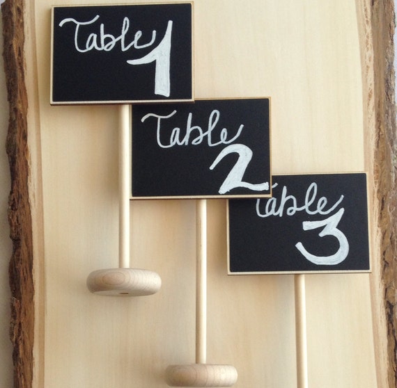 Items similar to 8 Mini Table Chalkboard Stands, Place Settings