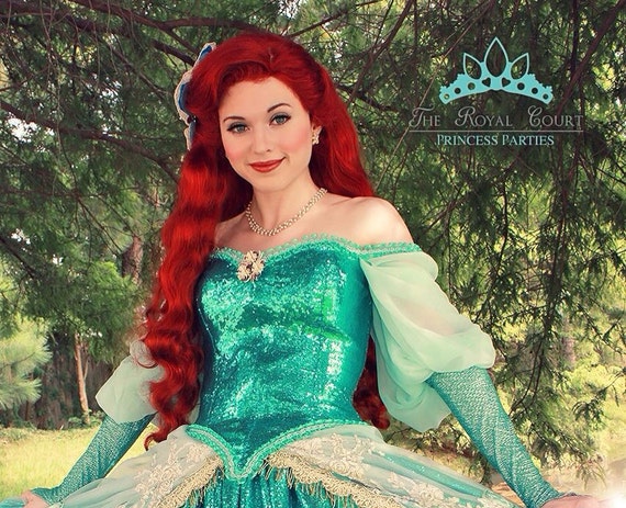 The Little Mermaid Ariel Adult Costume Wig in Broadway Musical