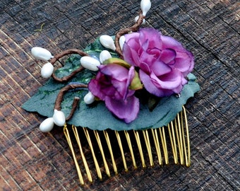 Spring Bloom Haircomb by KimArt on Etsy