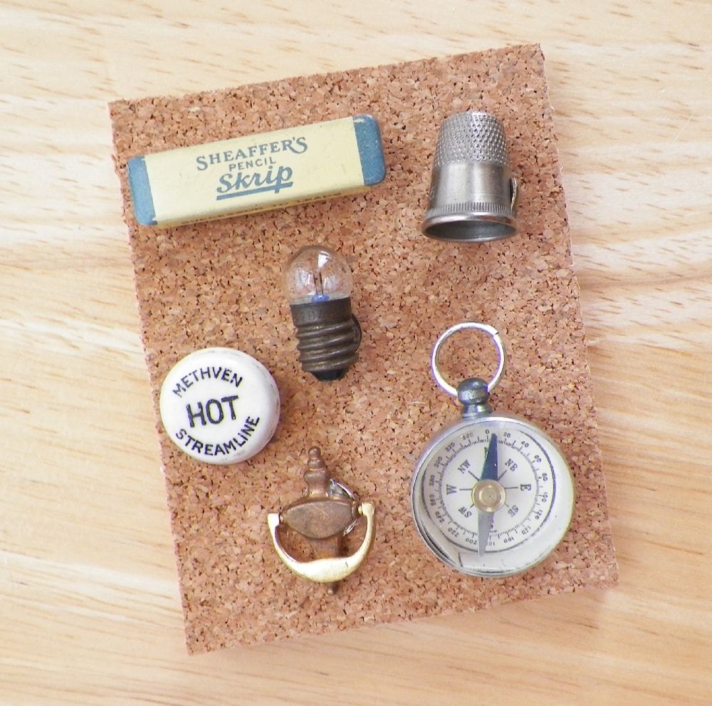 Fun Vintage Curiosities Thumbtacks / Push Pins Garden Vintage