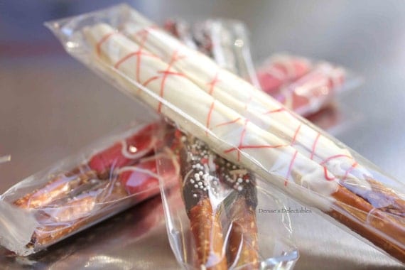 Christmas Chocolate Covered Pretzels from Denise's Delectables Bakery