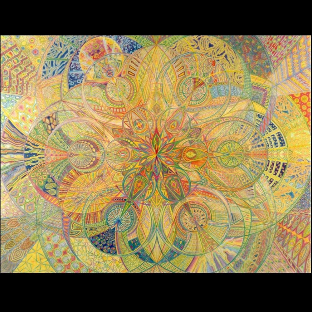 Sacred Geometry Fine Art Print Mandala Spiritual Gift Colored