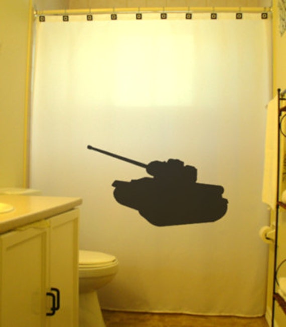 army war tank Shower Curtain bathroom Kids by CustomShowerCurtains