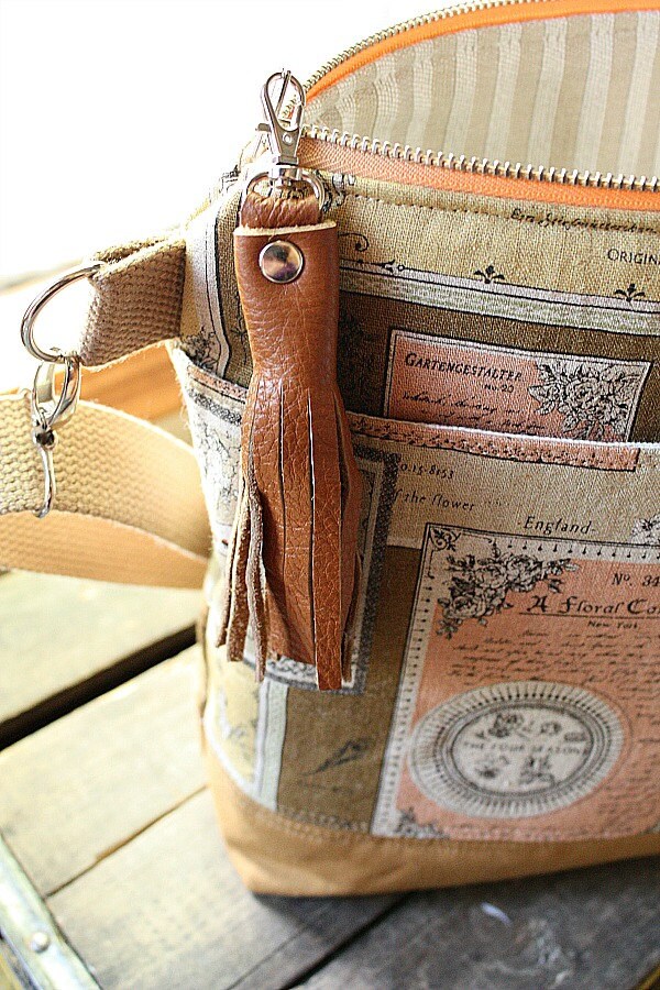Crossbody Japanese Linen Purse handbag canvas by cindymars7