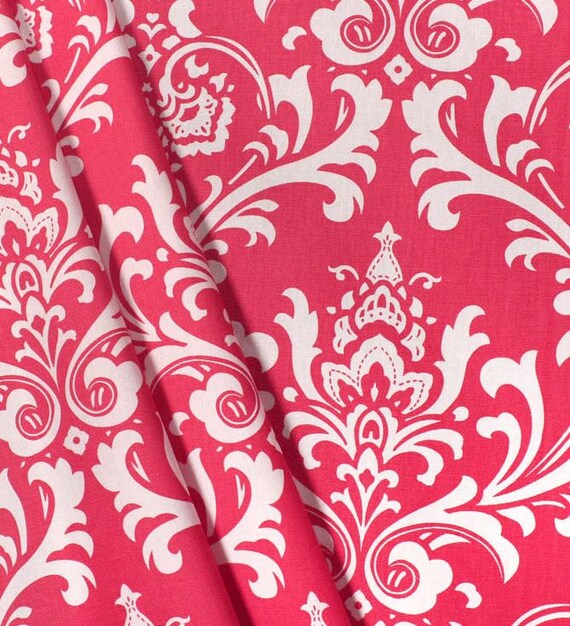 Items similar to Fuchsia Pink Table Runner Floral Damask Hot Pink