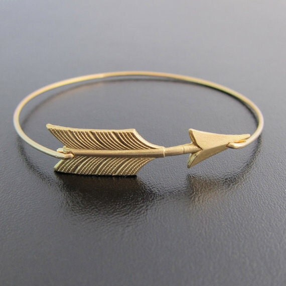 Gold Arrow Bracelet Arrow Bangle Bracelet Arrow Jewelry