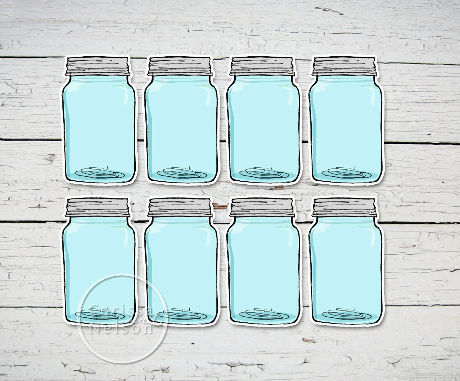 Mason Jar Label Printable Gift Tags Instant Download