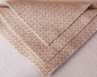 Felted Wool, 10in.x 10in. - Oatmeal Mini Check - for Applique, Penny Rugs and Sewing Projects / W1379