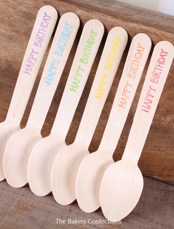 Wooden Spoons With Happy Birthday Boys By Thebakersconfections