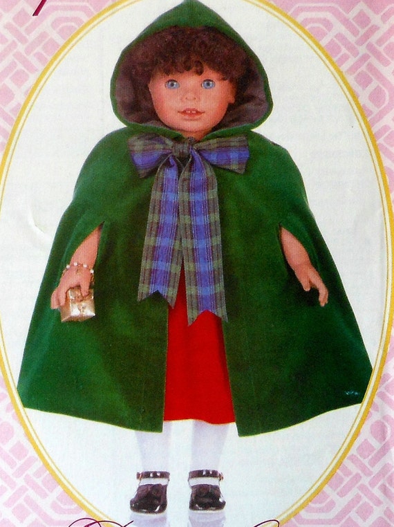 18 Doll Hooded Cape Sewing Pattern Vogue 825