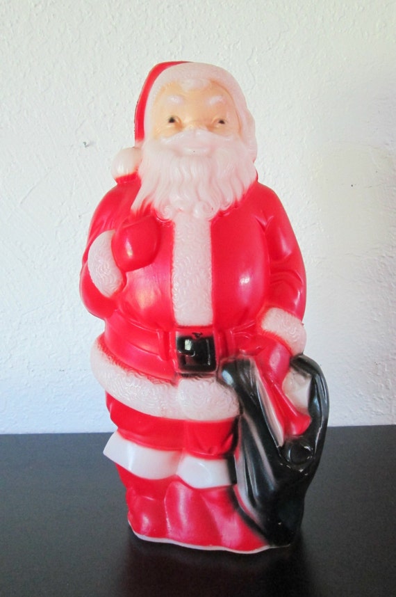 Empire Plastic 1968 Vintage Blow Mold Lighted Luminary Santa