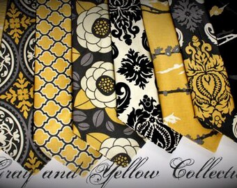 Little and Big Guy Necktie Tie - Gray and Yellow Collection - (All Sizes) - Made to Order - Wedding - Photo Prop